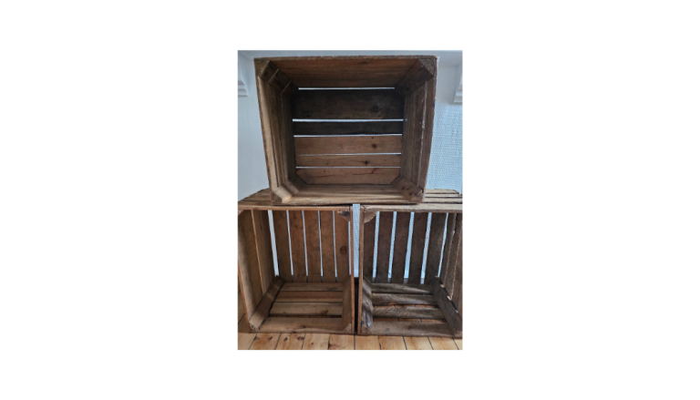 Caisses en bois vintage – décoration rustique pour mariage ou fête