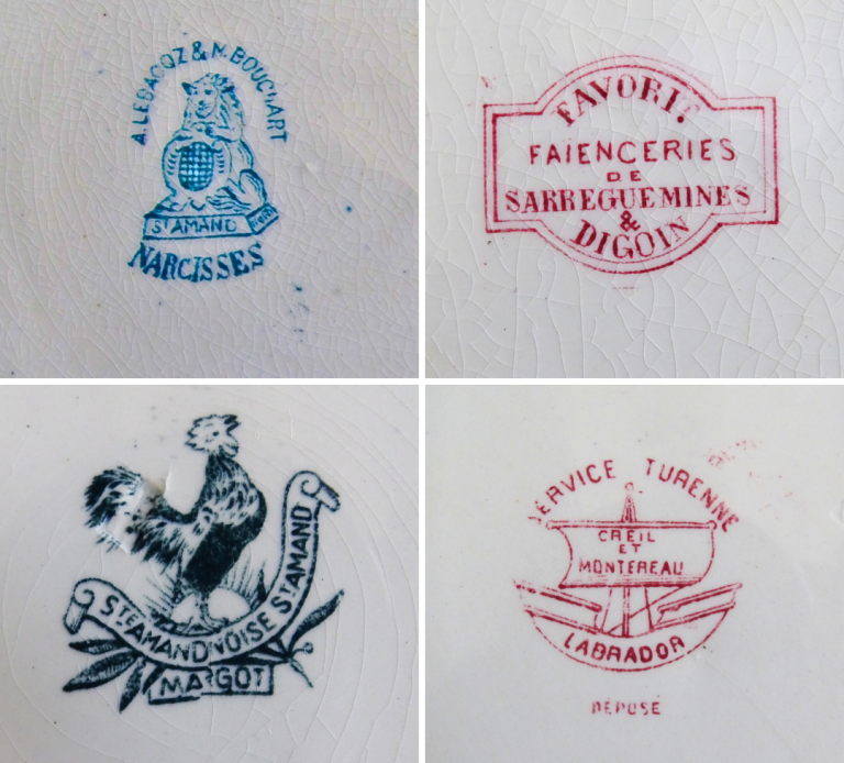 Signatures faïenceries françaises